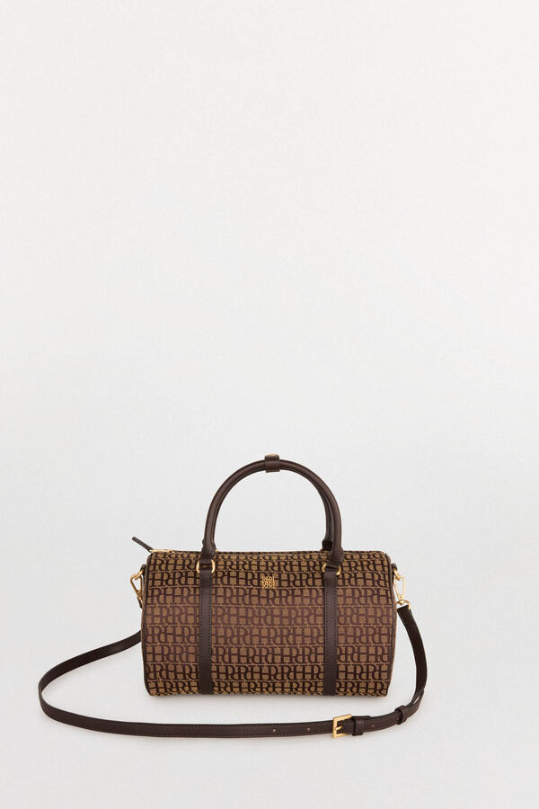 Pedro del Hierro Jacquard bowling bag Brown