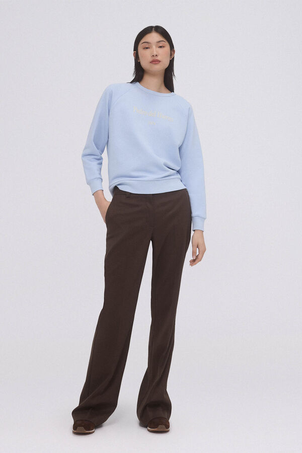 Pedro del Hierro Sudadera lisa logo Azul