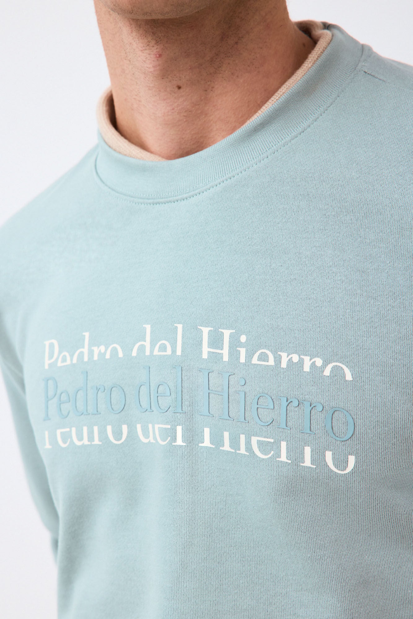 Pedro del Hierro Crew neck logo sweatshirt