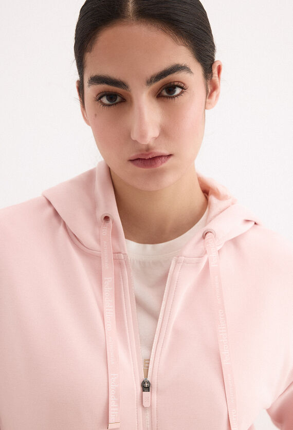 Sudadera soft touch capucha