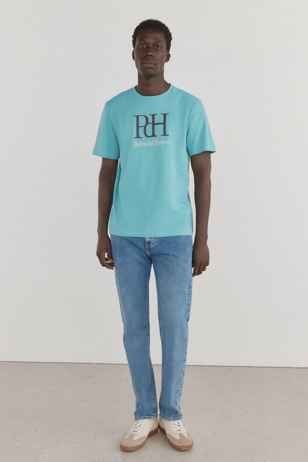 Pedro del Hierro Logo T-shirt Turquoise