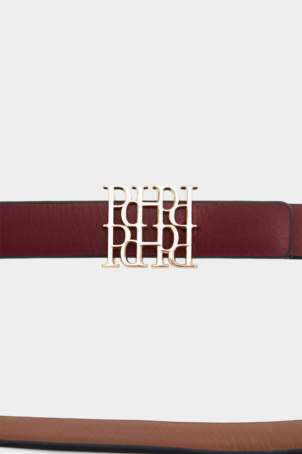 Pedro del Hierro Reversible leather belt Red