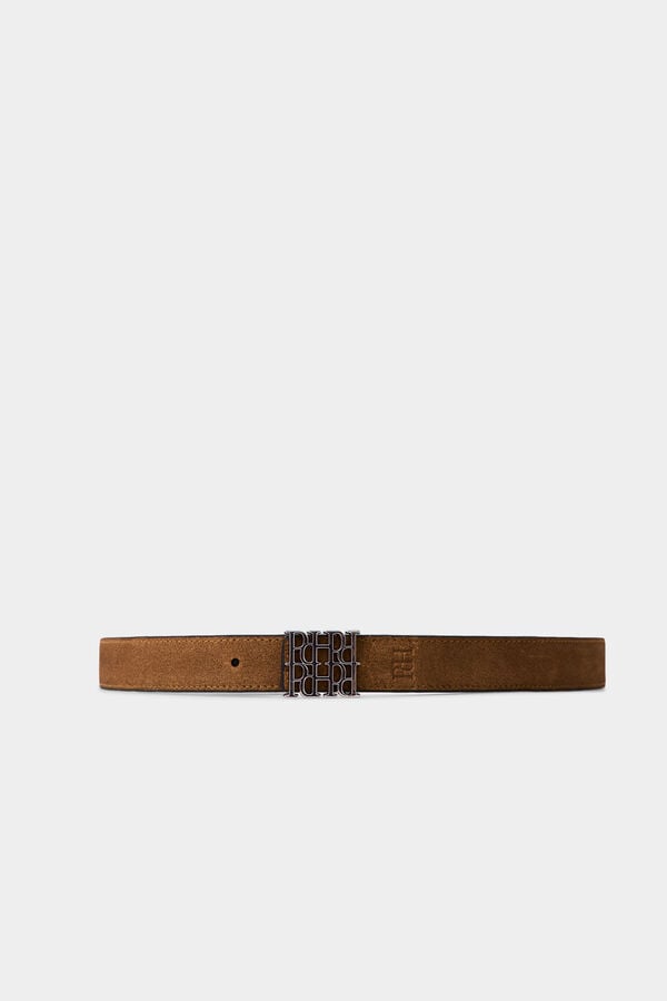 Pedro del Hierro Cinto cl&aacute;ssico logo PdH Beige