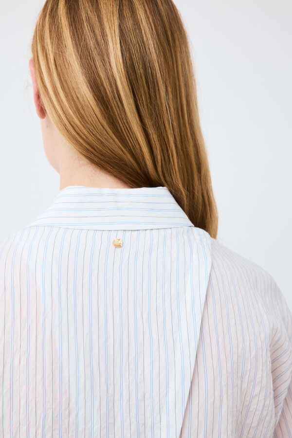 Pedro del Hierro Striped loose shirt Ecru