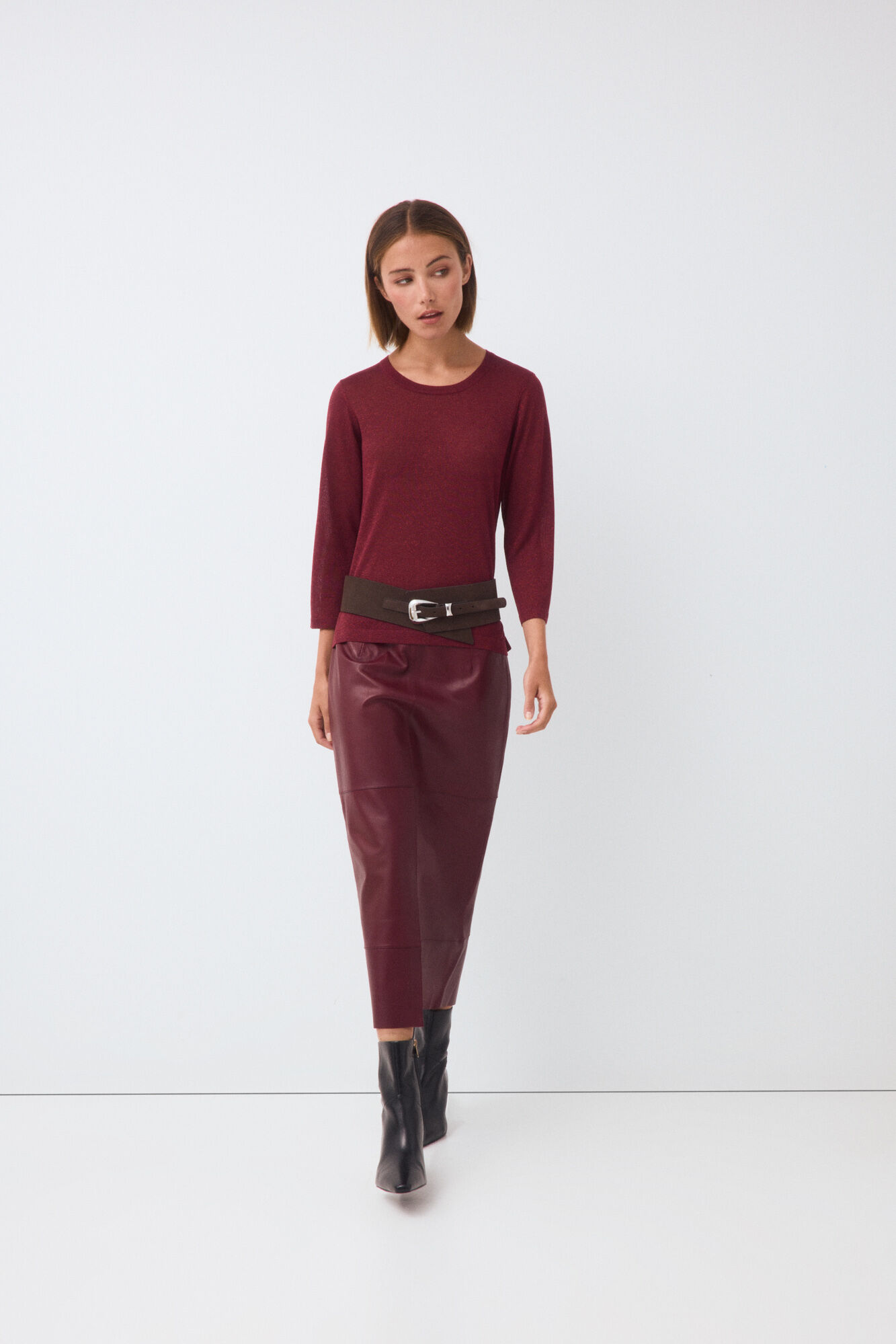 Pedro del Hierro Chocolate wide belt