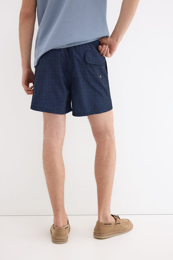 Pedro del Hierro Logo print swimwear Blue