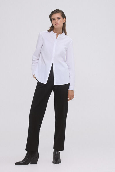 Pedro del Hierro Pantalon recto trabilla Black