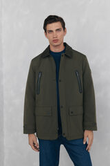 Pedro del Hierro Water-repellent zip fastening jacket Green