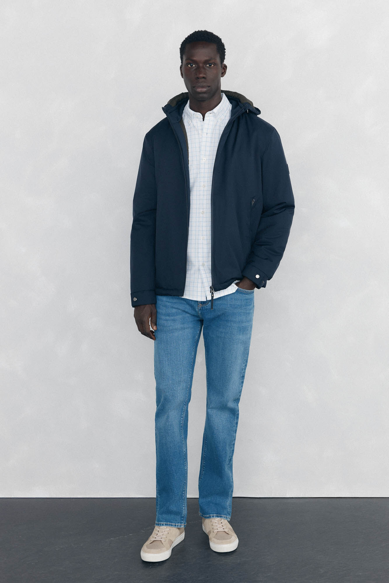 Pedro del Hierro Zip fastening jacket with hood