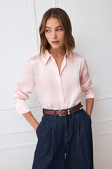 TFP by Tamara Falc&oacute; Plain silk shirt Pink