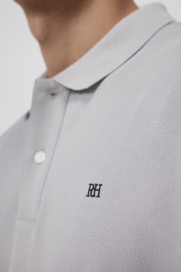 Pedro del Hierro Basic piqué polo shirt Grey