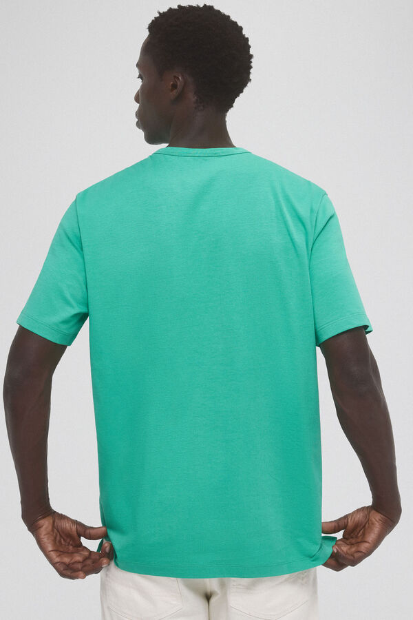Pedro del Hierro Camiseta básica com logo bordado Verde