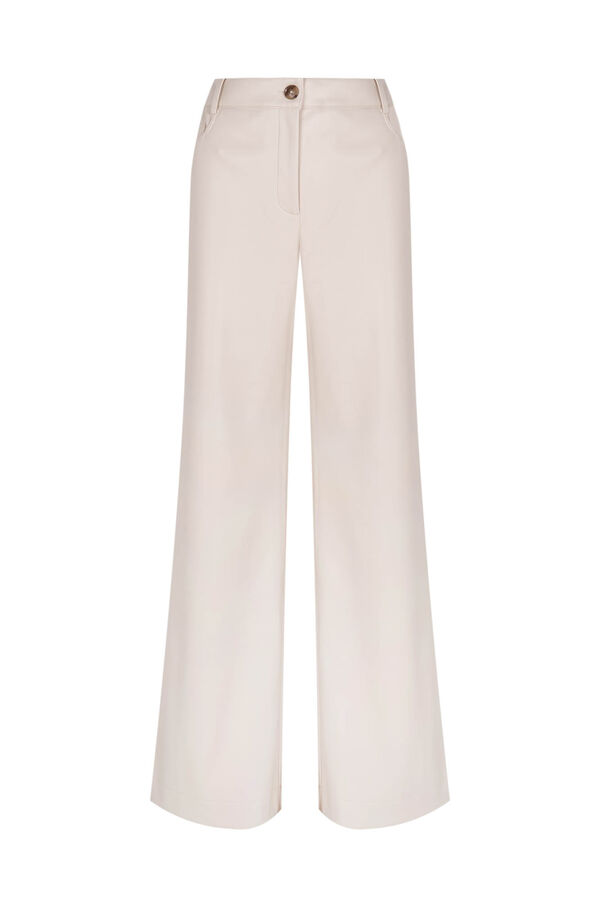 Pedro del Hierro Pantalón fake leather Beige