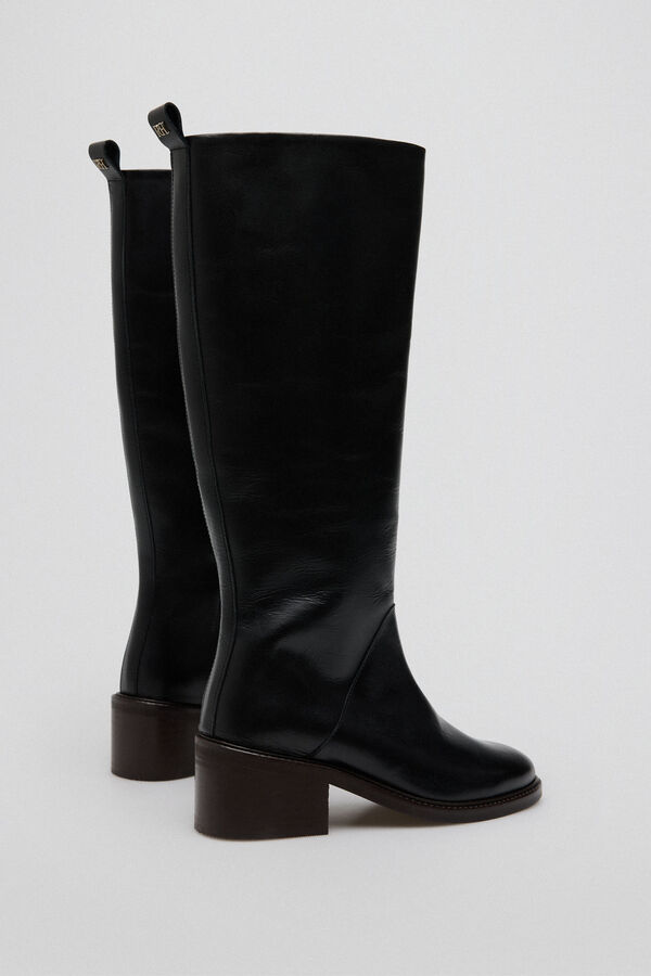 Pedro del Hierro High leather boot Black