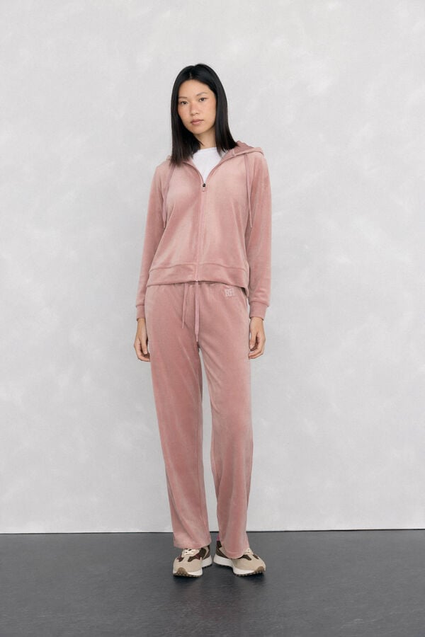 Pedro del Hierro Activewear velvet pants Pink