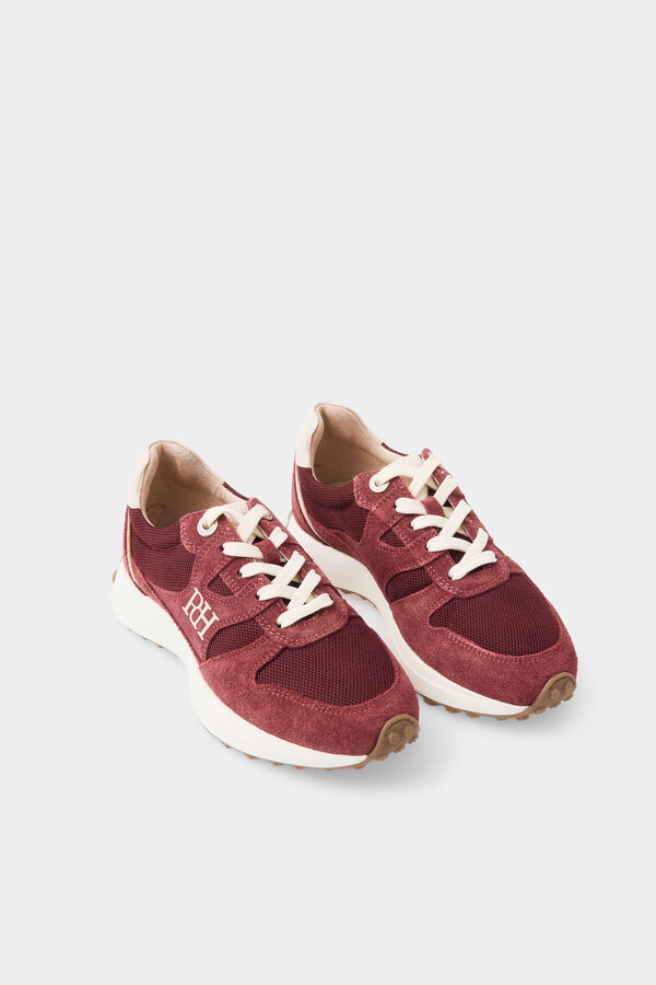 Pedro del Hierro Leather sneaker Burgundy