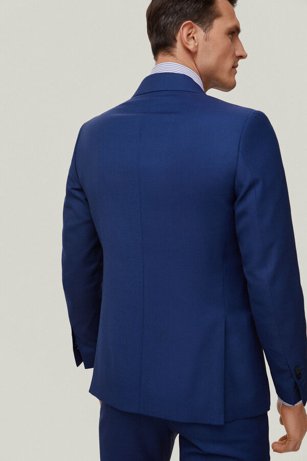 Pedro del Hierro Tailored fit birdseye blazer Blue
