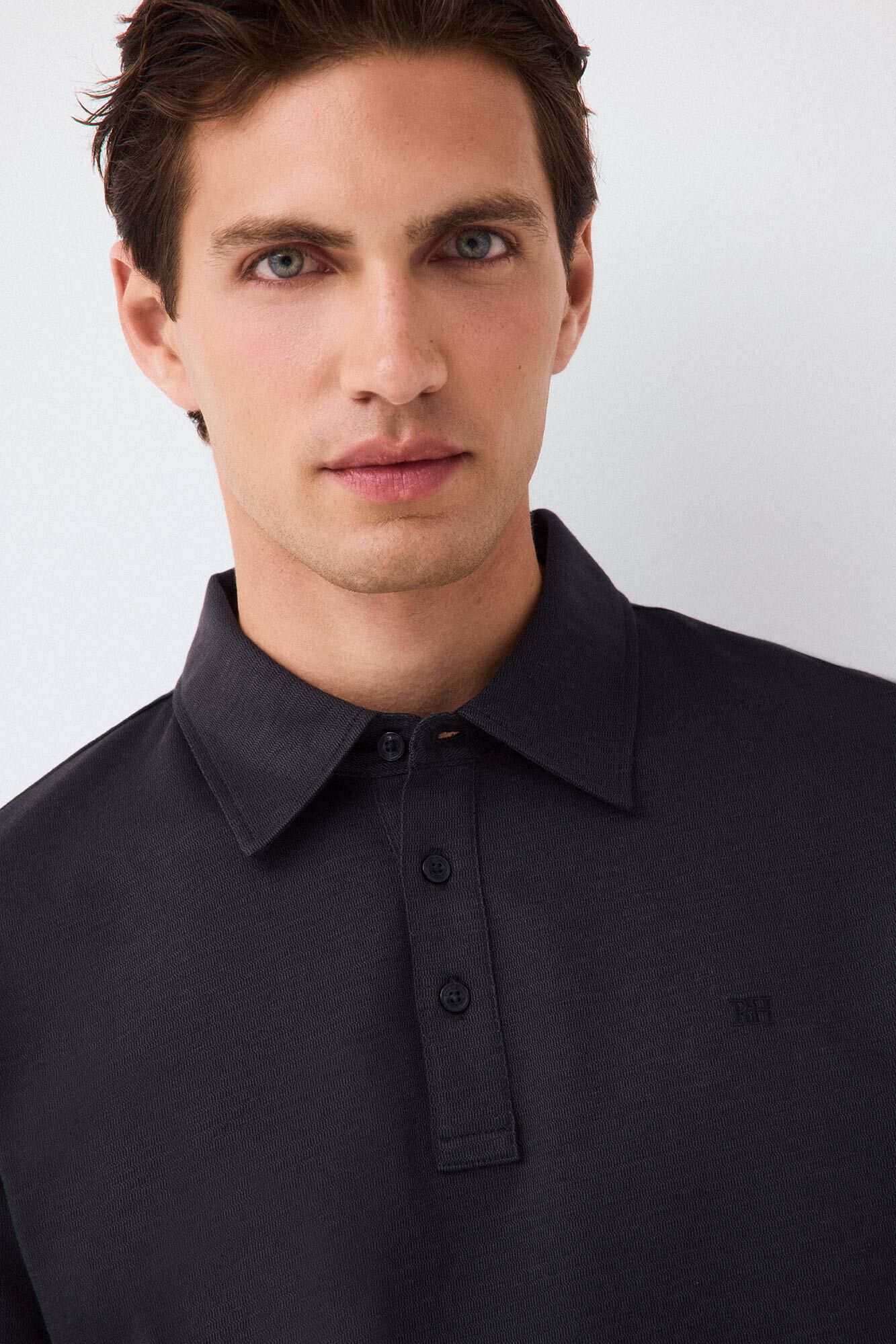 Pedro del Hierro Long sleeve link structure polo shirt
