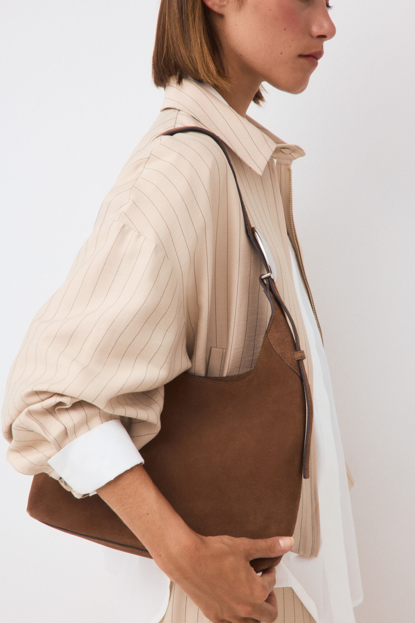 Pedro del Hierro Suede shoulder bag
