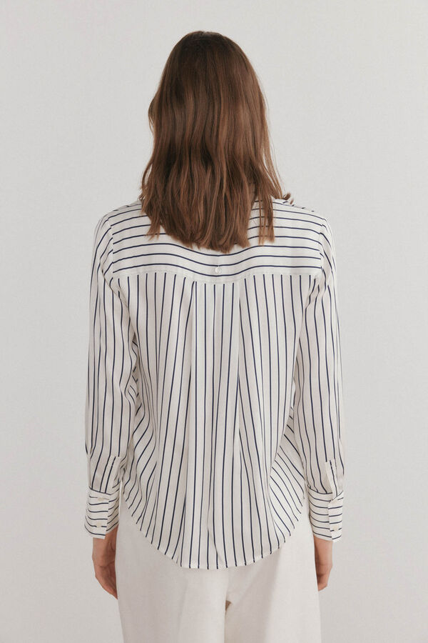 Pedro del Hierro Flowing satin shirt  Blue