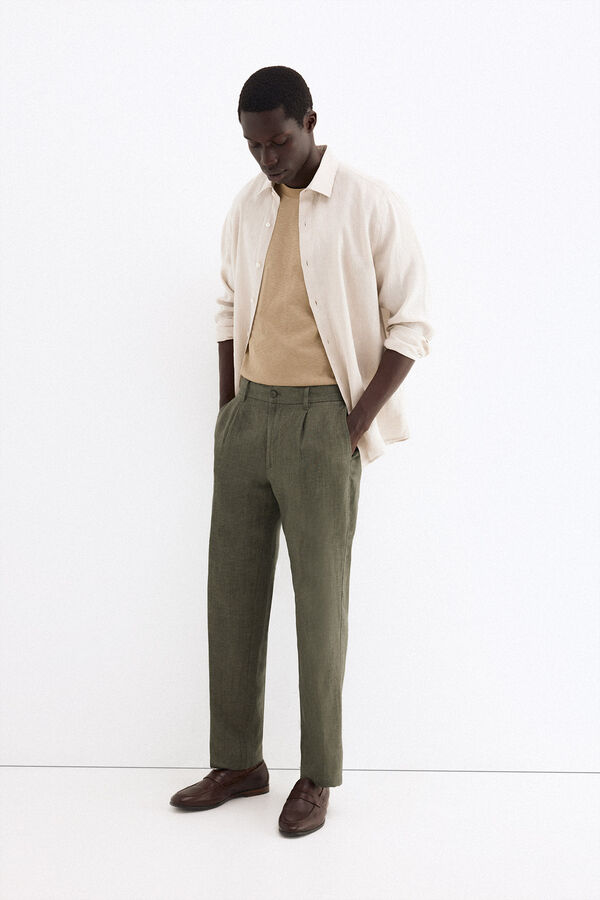Pedro del Hierro Plain T-shirt Beige