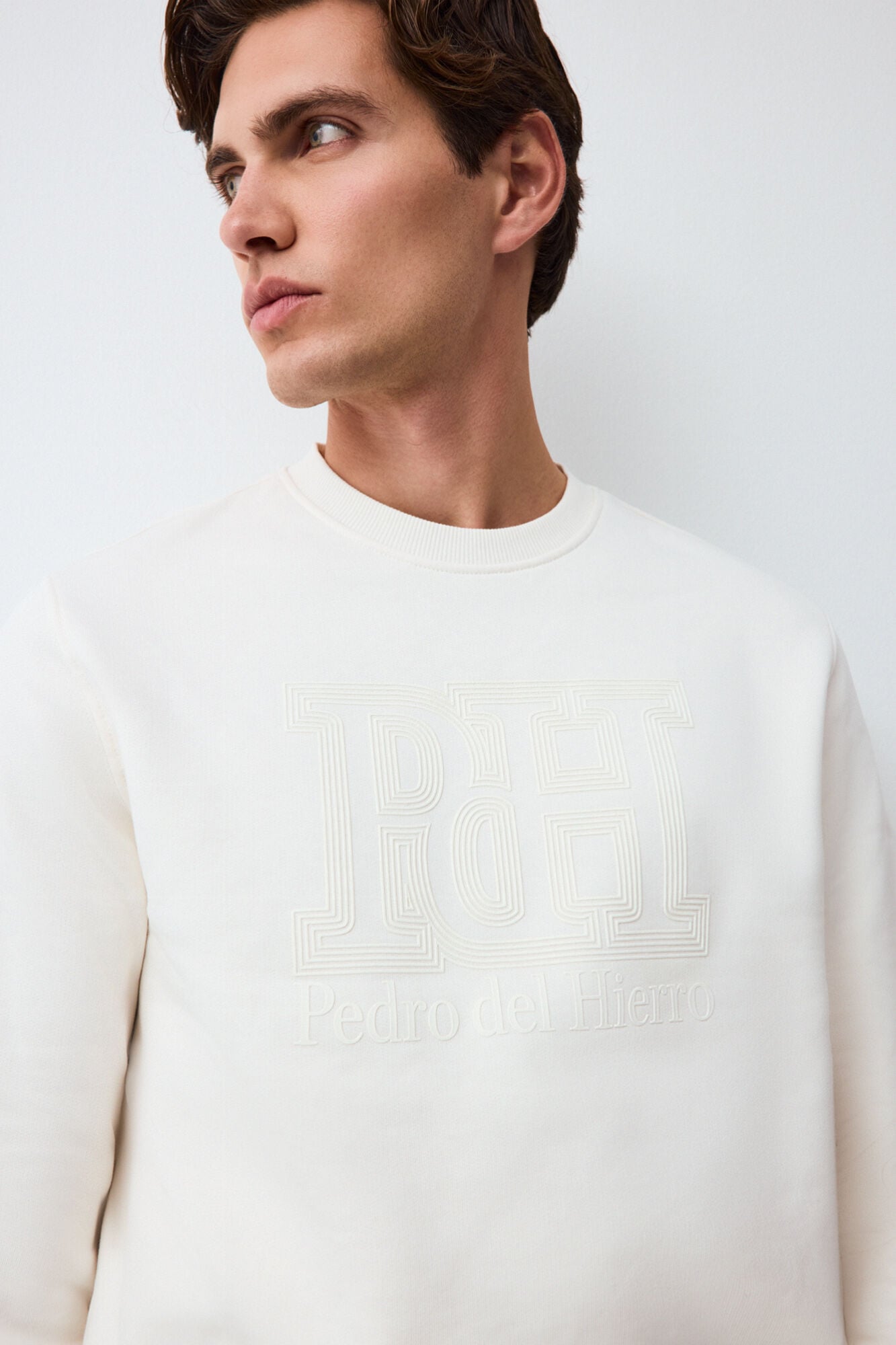 Pedro del Hierro Crew neck logo sweatshirt