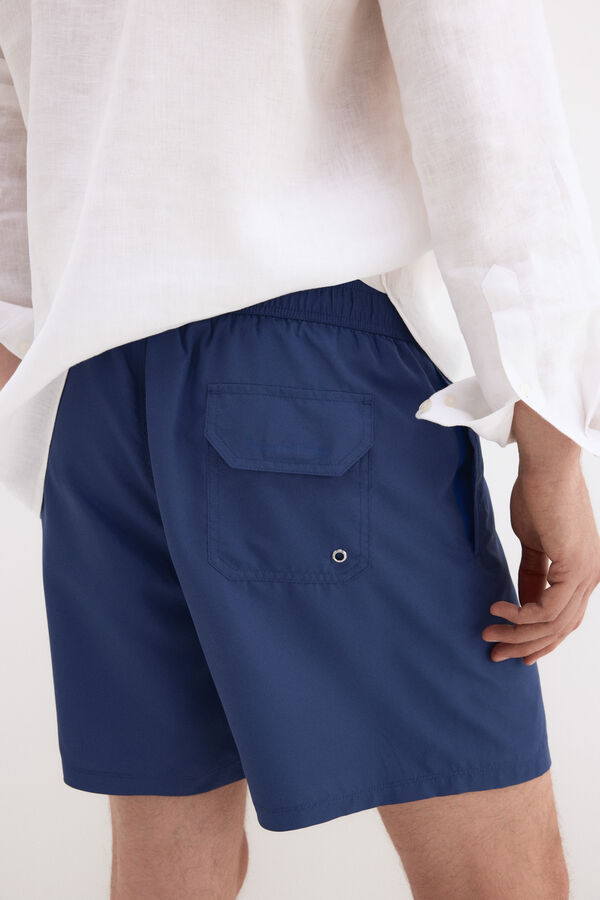 Pedro del Hierro Plain big side logo swimwear Blue