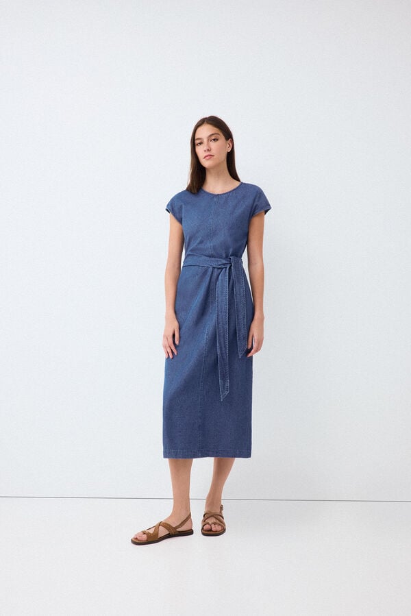 Pedro del Hierro Denim knot dress Blue