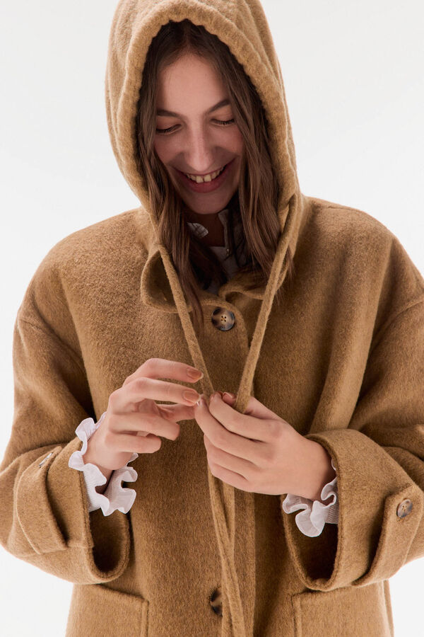 TFP by Tamara Falcó Double-sided coat with hood Brown