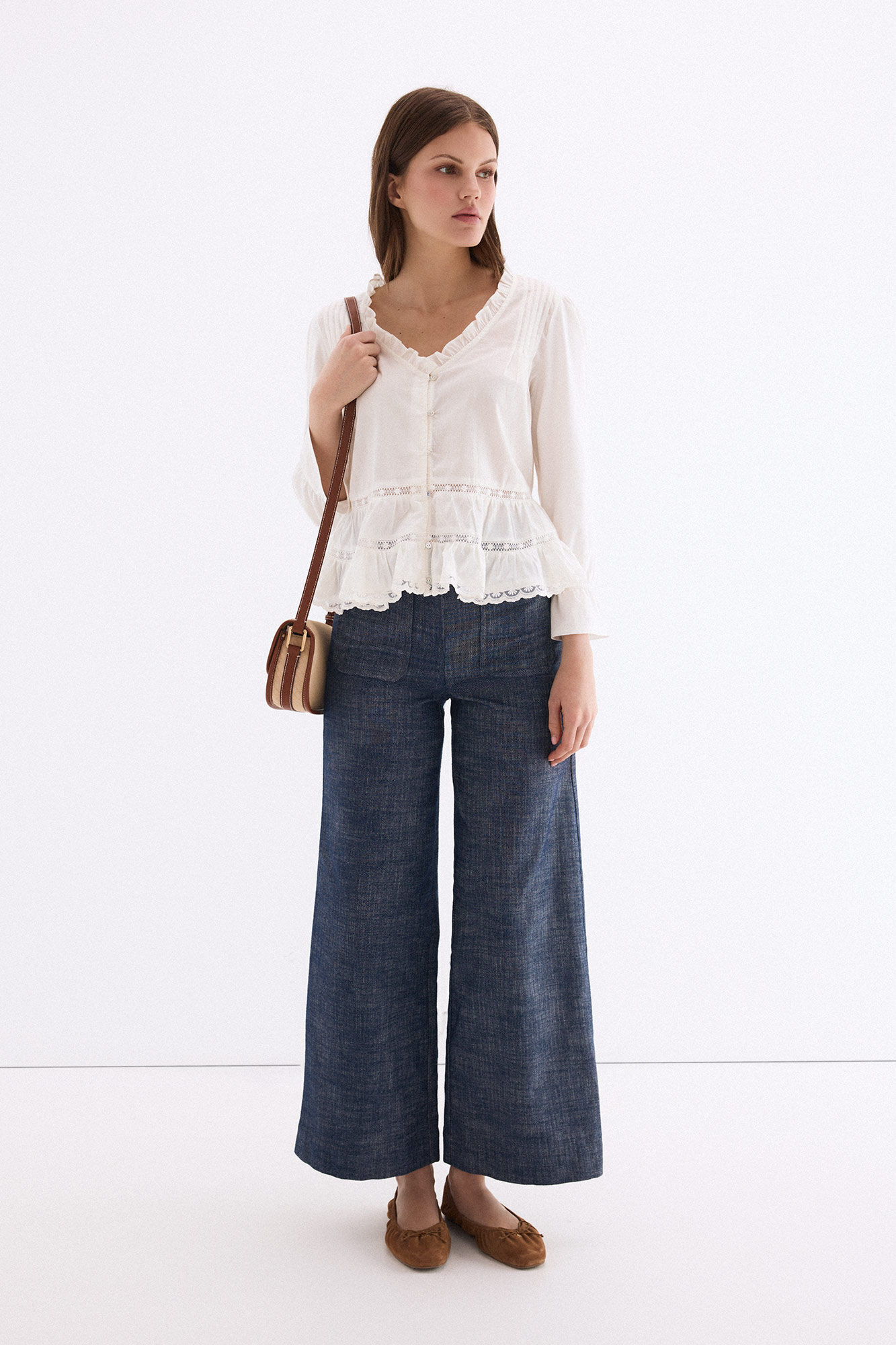 Pedro del Hierro Camiseta combinada volantes