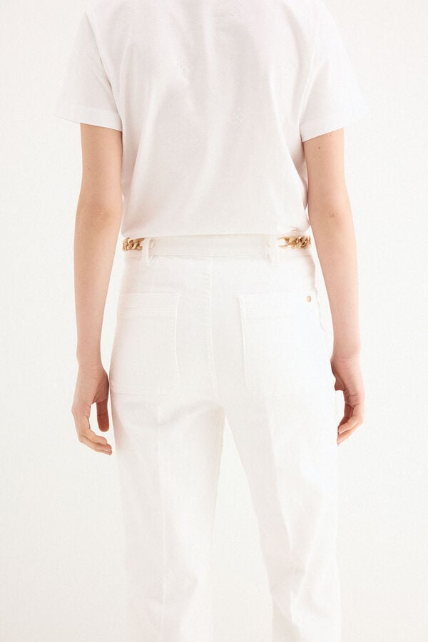 Pedro del Hierro Cropped stove pipe jeans White