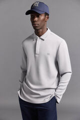Pedro del Hierro Plain long sleeve golf polo shirt Grey