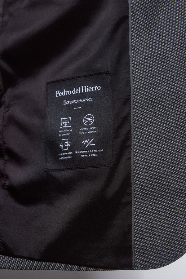 Pedro del Hierro Grey slim fit bi-stretch blazer Grey