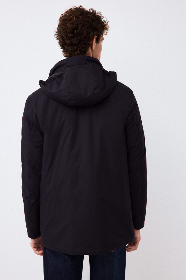 Pedro del Hierro Long technical parka Blue