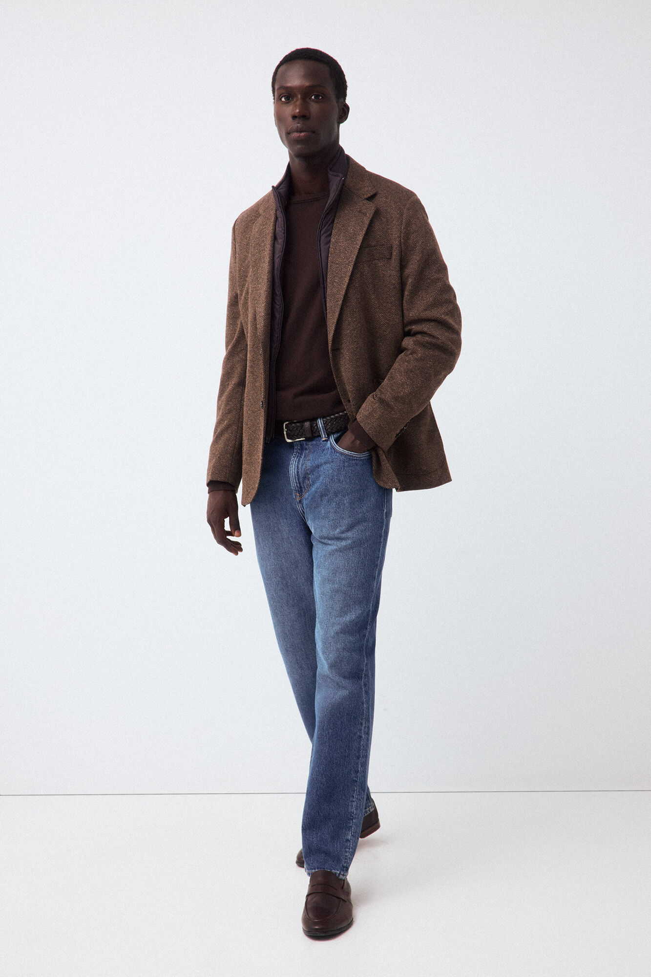 Pedro del Hierro Herringbone knit blazer