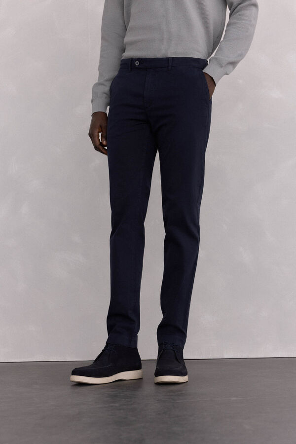 Pedro del Hierro Premium slim fit chinos pants Blue
