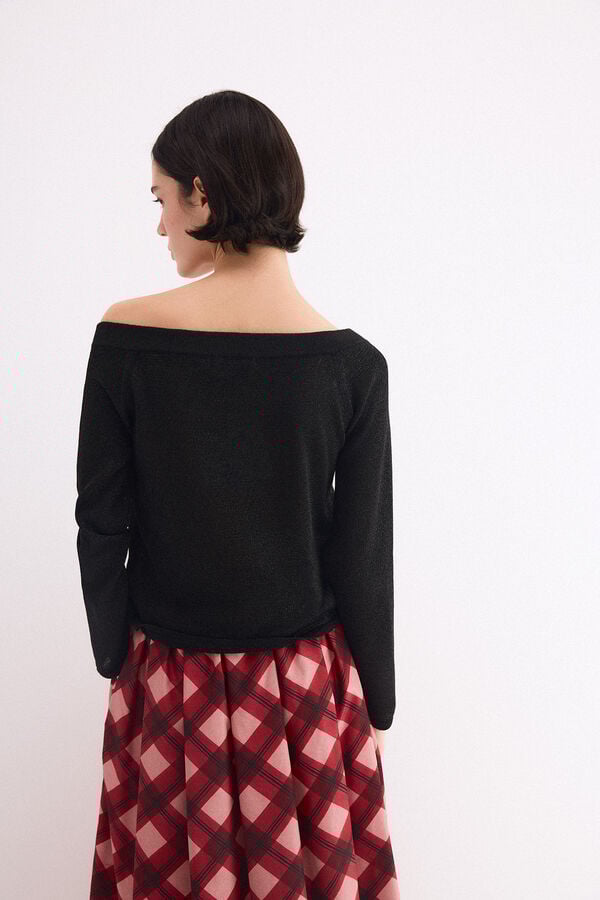 TFP by Tamara Falcó Glitter effect jumper Black