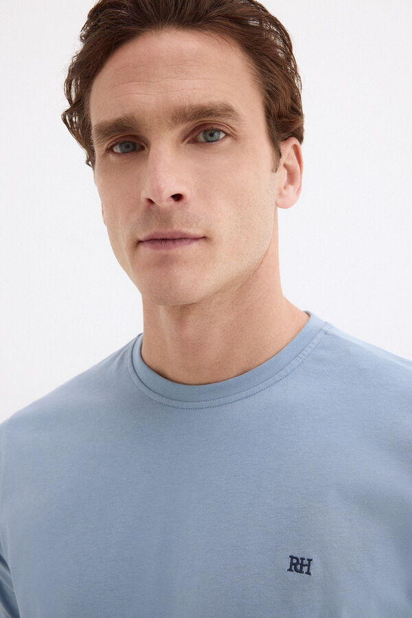 Pedro del Hierro Basic T-shirt Blue