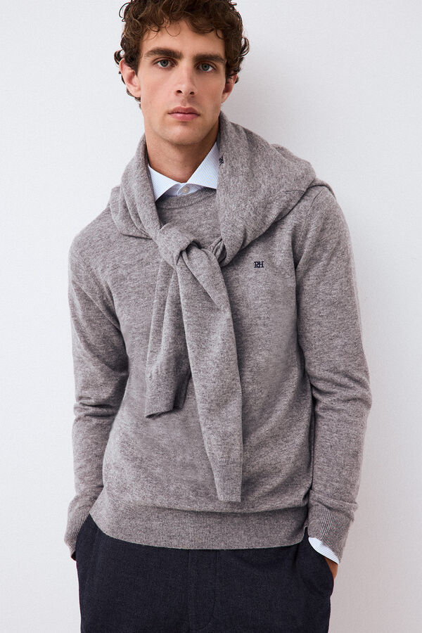 Pedro del Hierro Cashmere merino wool premium jumper Grey