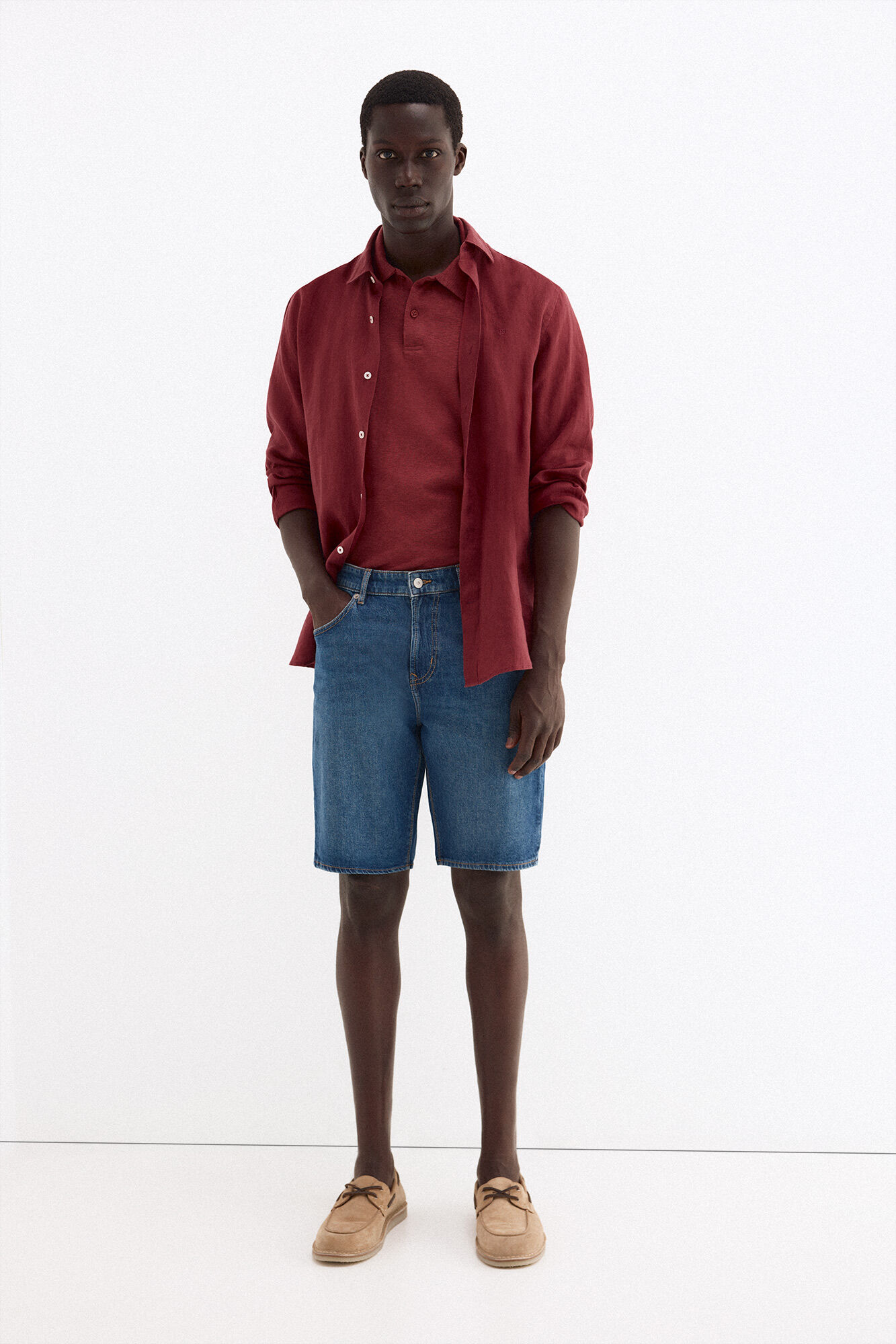 Pedro del Hierro Denim regular Bermuda shorts