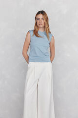 Pedro del Hierro Plain short sleeve T-shirt Blue