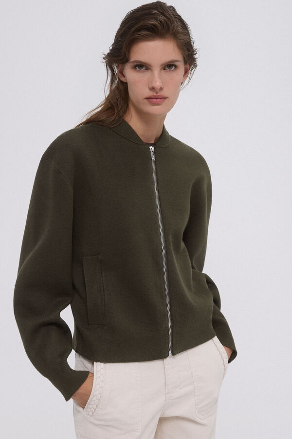 Pedro del Hierro Jaqueta estilo bomber Verde