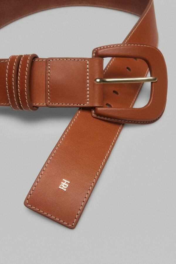 Pedro del Hierro PdH leather belt Brown