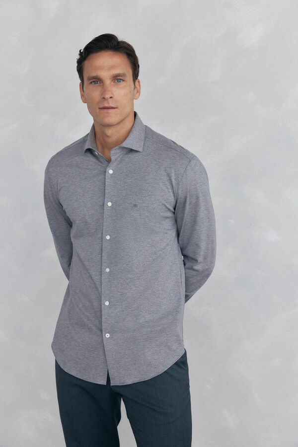 Pedro del Hierro jersey-knit knit shirt Grey