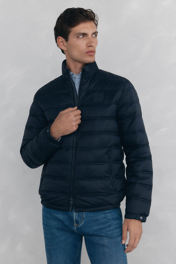 Pedro del Hierro Ultra-light quilted jacket Blue