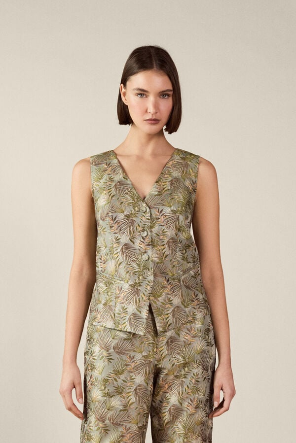 TFP by Tamara Falc&oacute; Jacquard gilet Green