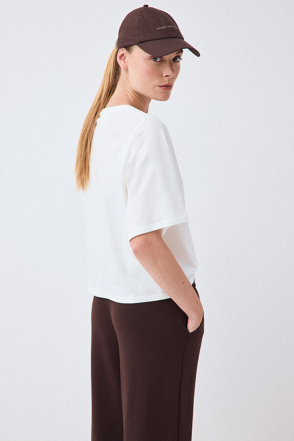 Pedro del Hierro T-shirt oversize activewear logo Branco