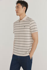 Pedro del Hierro Striped polo shirt Beige