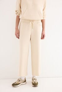 Pedro del Hierro Soft touch cropped wide leg trousers