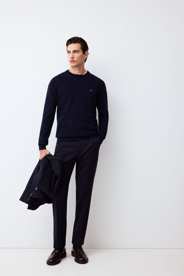 Pedro del Hierro Cashmere merino wool premium jumper Blue